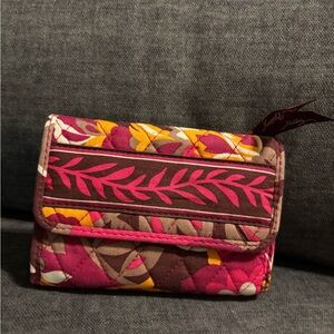 Vera Bradley Pink and Brown Floral Wallet